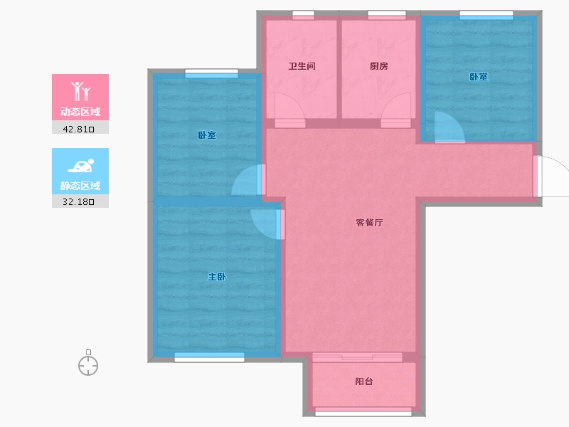 河北省-廊坊市-百川格外-66.52-户型库-动静分区