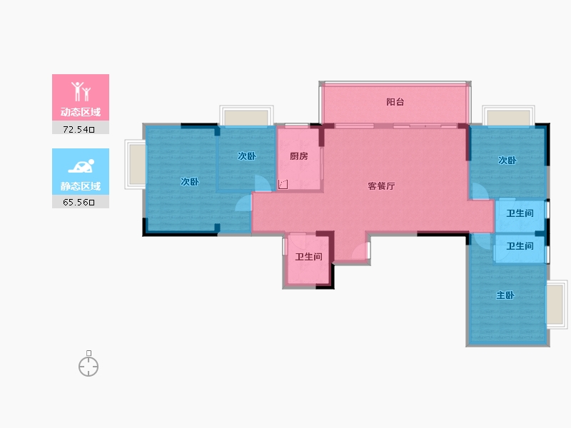 广东省-河源市-骏景花园-130.00-户型库-动静分区