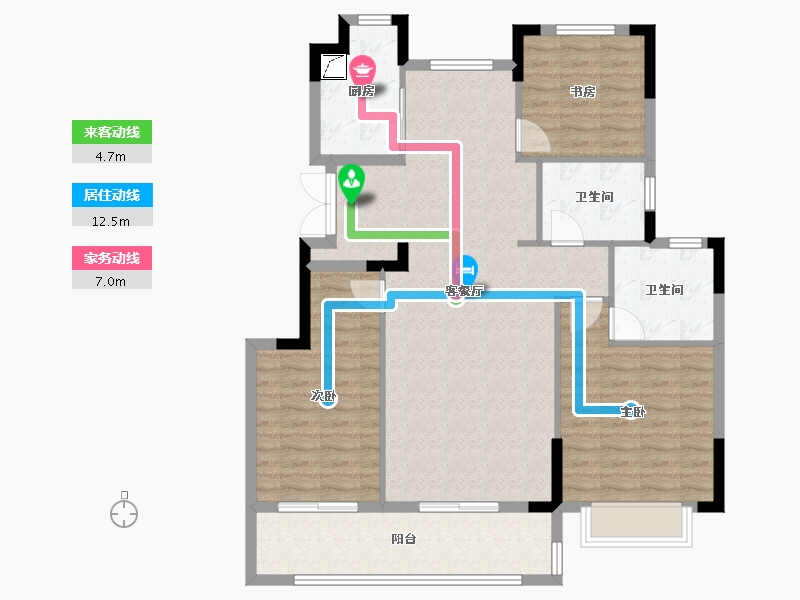 浙江省-台州市-优优家园-108.00-户型库-动静线