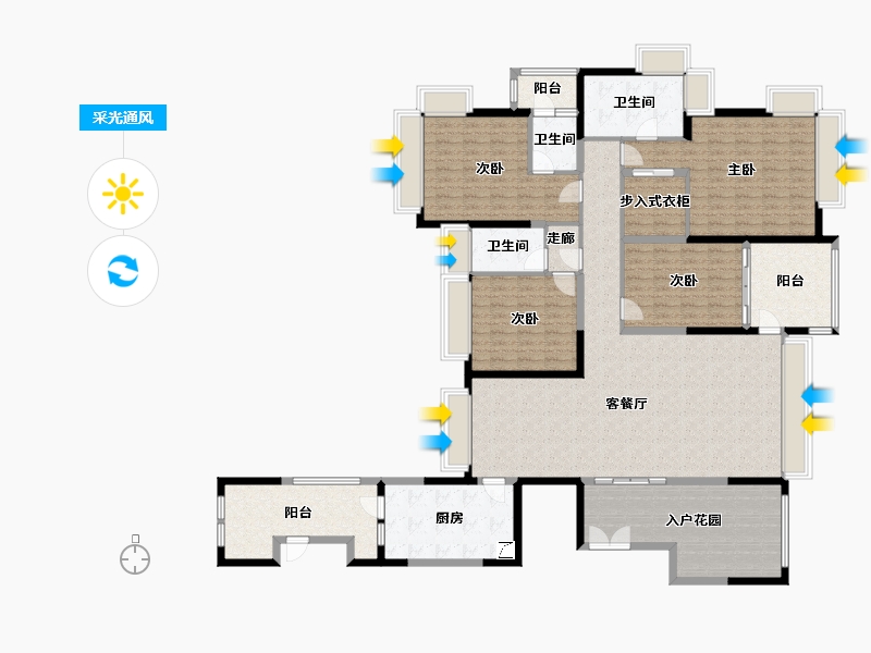 广东省-珠海市-华发世纪城-北区-163.00-户型库-采光通风