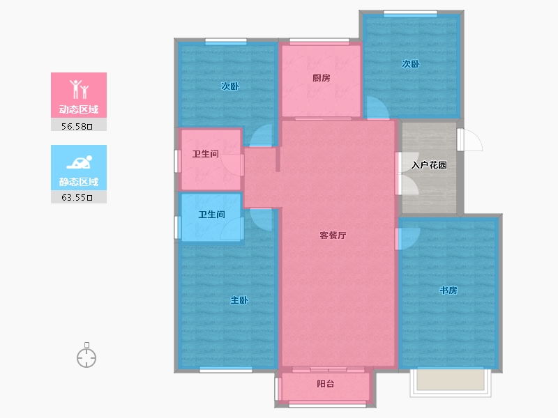 山西省-朔州市-西山映象-123.00-户型库-动静分区