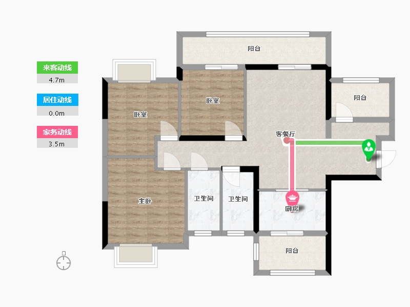 广东省-潮州市-潮州龙光·阳光华府-98.00-户型库-动静线