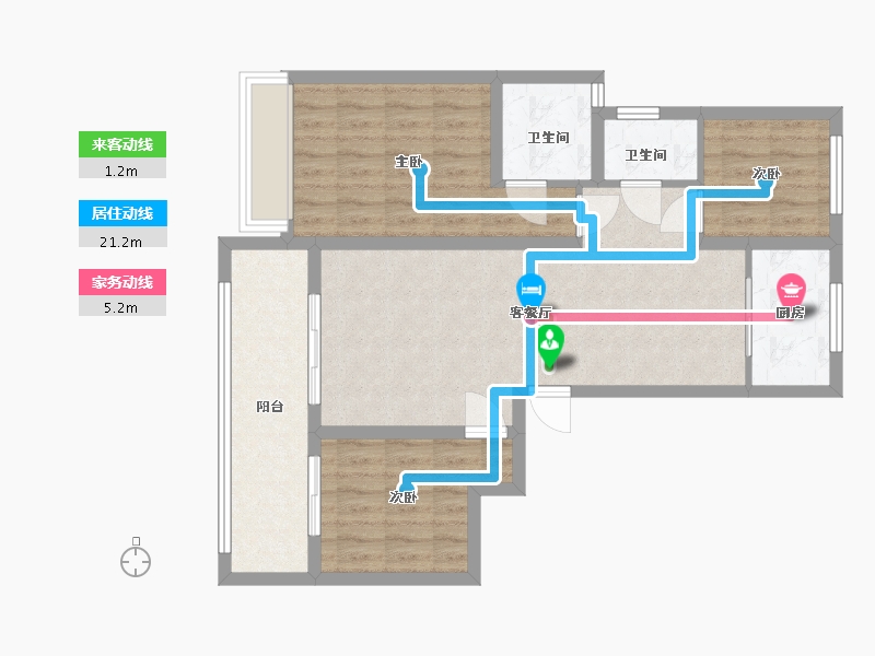 河南省-濮阳市-清华玖号院-82.00-户型库-动静线