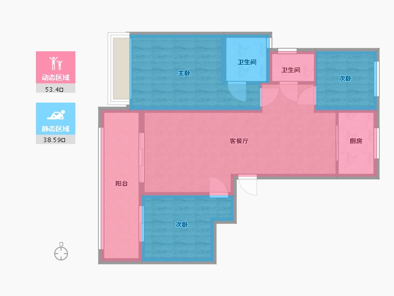 河南省-濮阳市-清华玖号院-82.00-户型库-动静分区