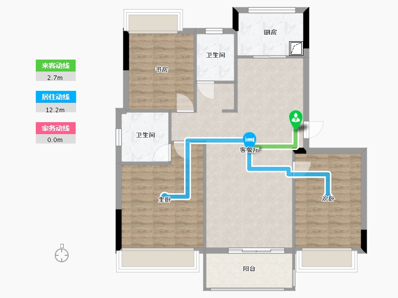 安徽省-宿州市-嘉泰龙城壹号-93.00-户型库-动静线