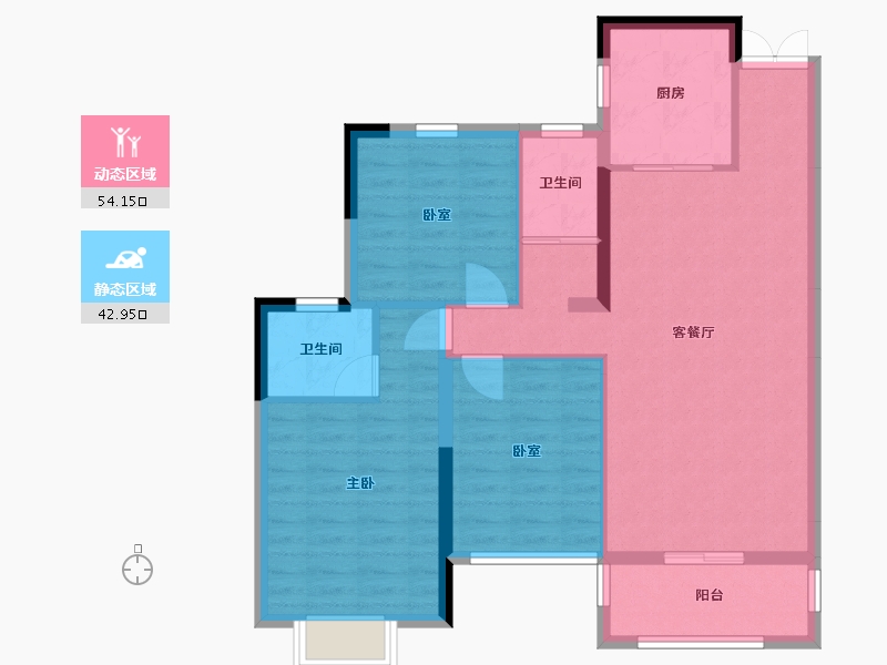 湖南省-常德市-澧州印象-100.00-户型库-动静分区