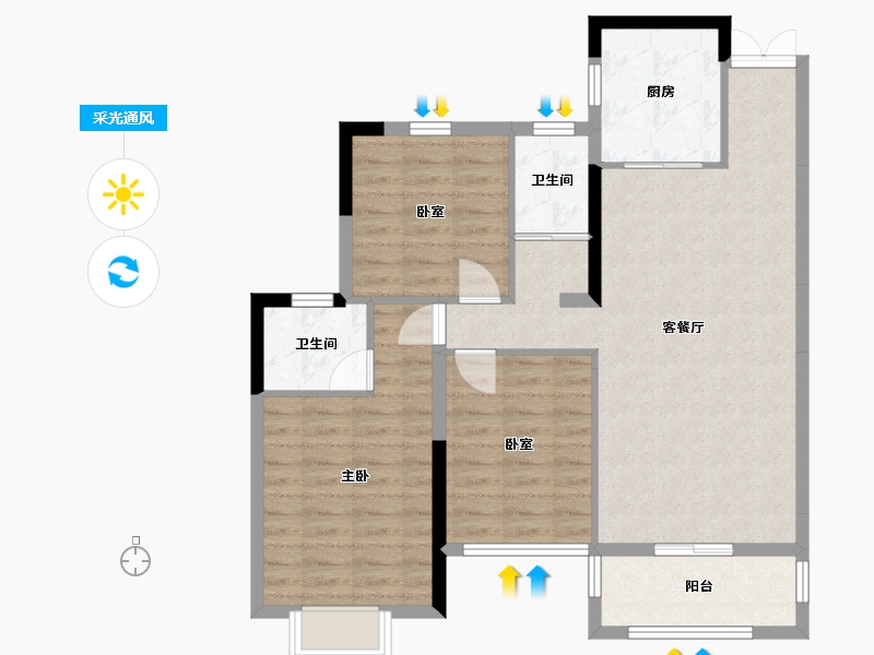 湖南省-常德市-澧州印象-100.00-户型库-采光通风