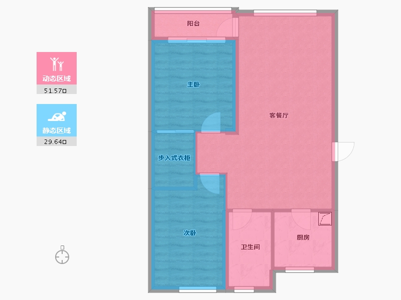 辽宁省-营口市-帝景豪园-81.00-户型库-动静分区