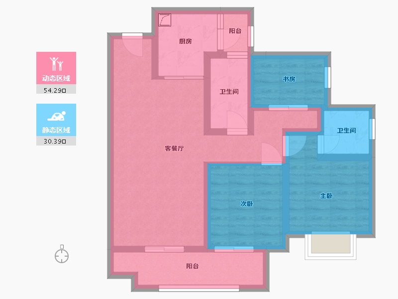 四川省-雅安市-金域华府-75.00-户型库-动静分区