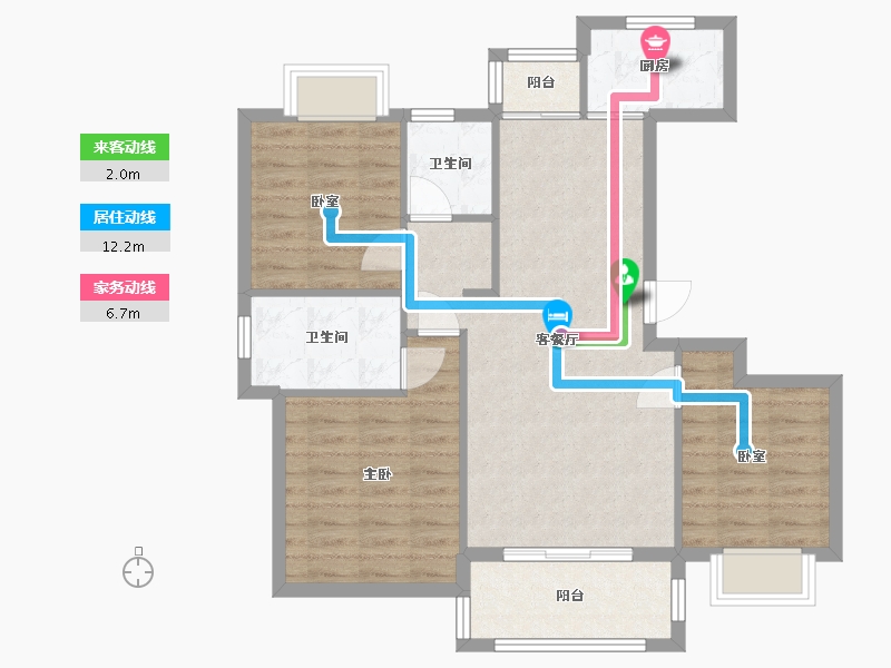 江西省-九江市-广隆星澜湾-81.00-户型库-动静线