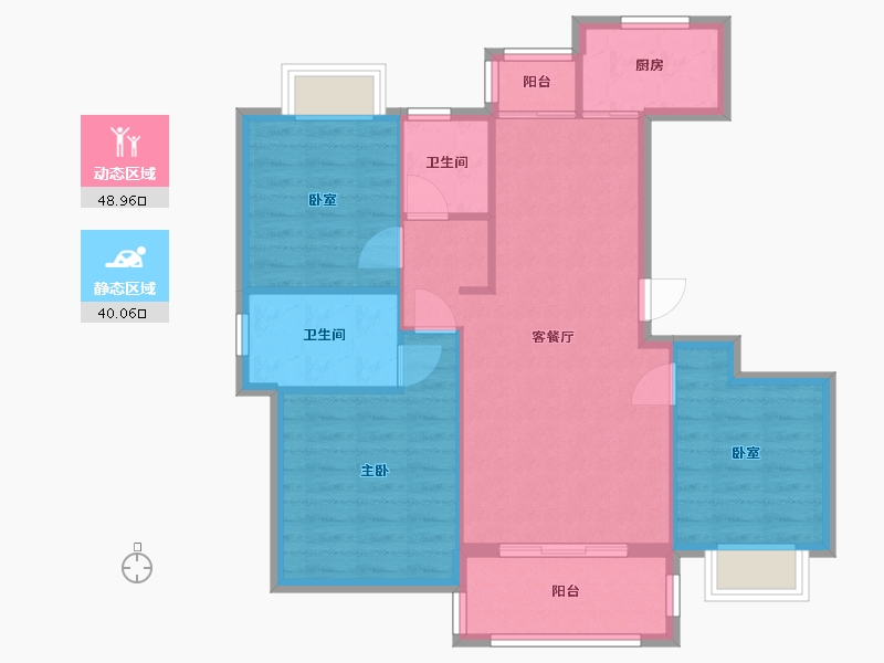 江西省-九江市-广隆星澜湾-81.00-户型库-动静分区