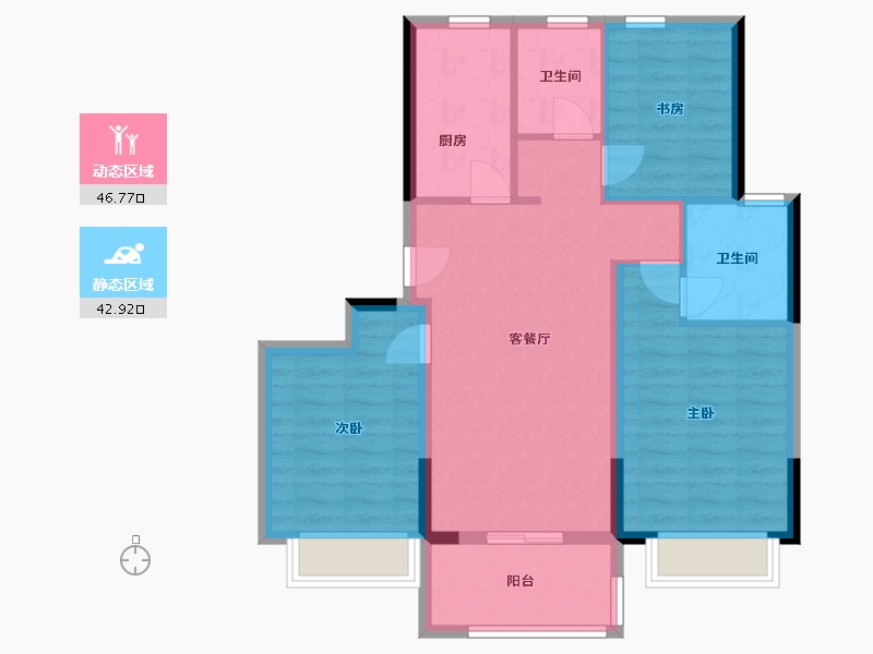 江苏省-南京市-山语隽府-80.00-户型库-动静分区