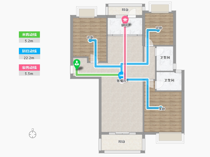 河南省-平顶山市-龙湖一号-103.00-户型库-动静线