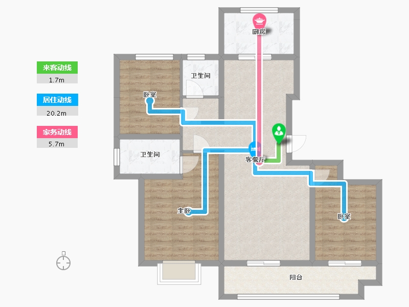 河北省-衡水市-明月江南-109.00-户型库-动静线