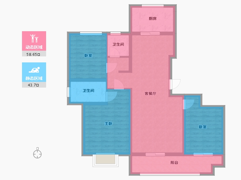 河北省-衡水市-明月江南-109.00-户型库-动静分区