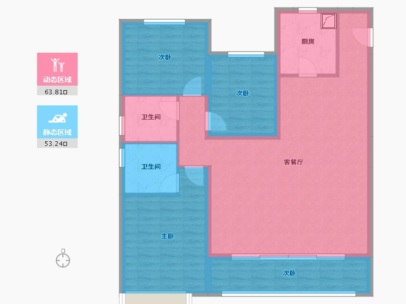 甘肃省-兰州市-富力兰州-116.59-户型库-动静分区