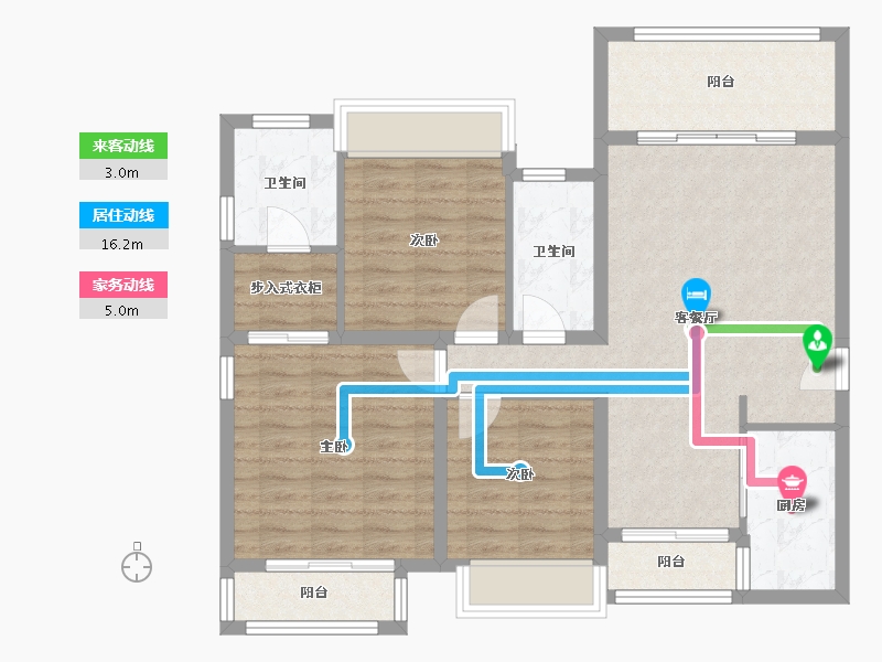 四川省-南充市-水景湾金御园-95.00-户型库-动静线