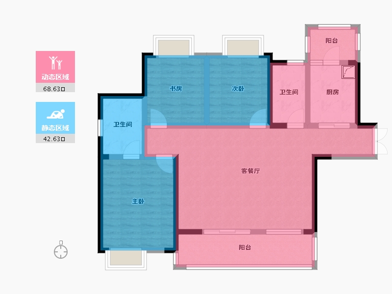 湖北省-宜昌市-兴润·兴公馆-137.93-户型库-动静分区