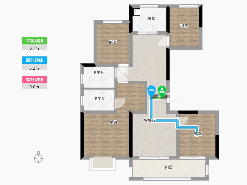 江苏省-盐城市-首府一号-98.00-户型库-动静线