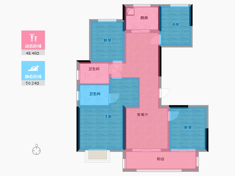 江苏省-盐城市-首府一号-98.00-户型库-动静分区