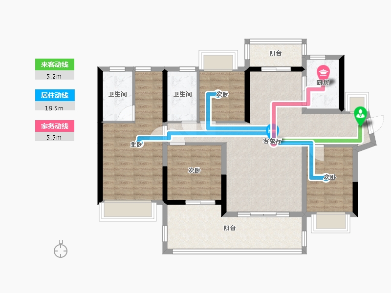 广东省-揭阳市-揭阳半岛明珠-106.00-户型库-动静线