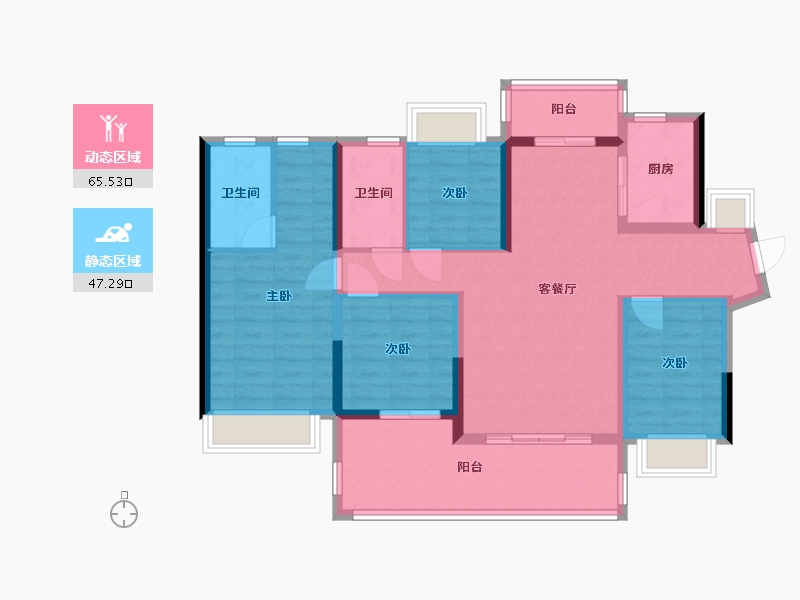 广东省-揭阳市-揭阳半岛明珠-106.00-户型库-动静分区