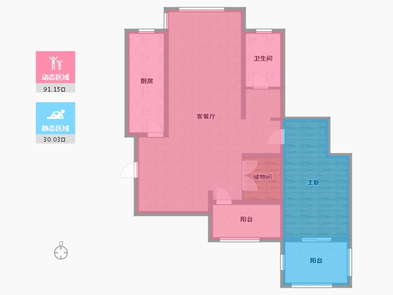 陕西省-西安市-枫韵润园-2栋-67.00-户型库-动静分区