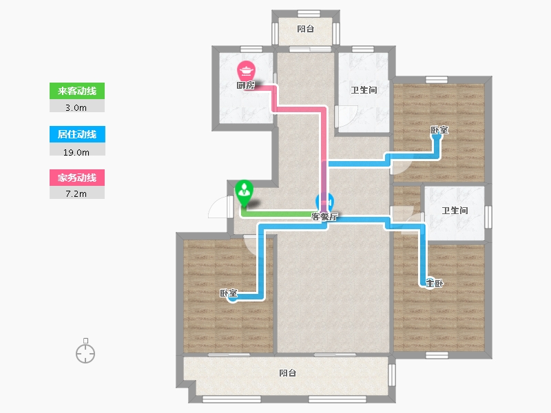 江苏省-南通市-红星嘉苑-109.00-户型库-动静线