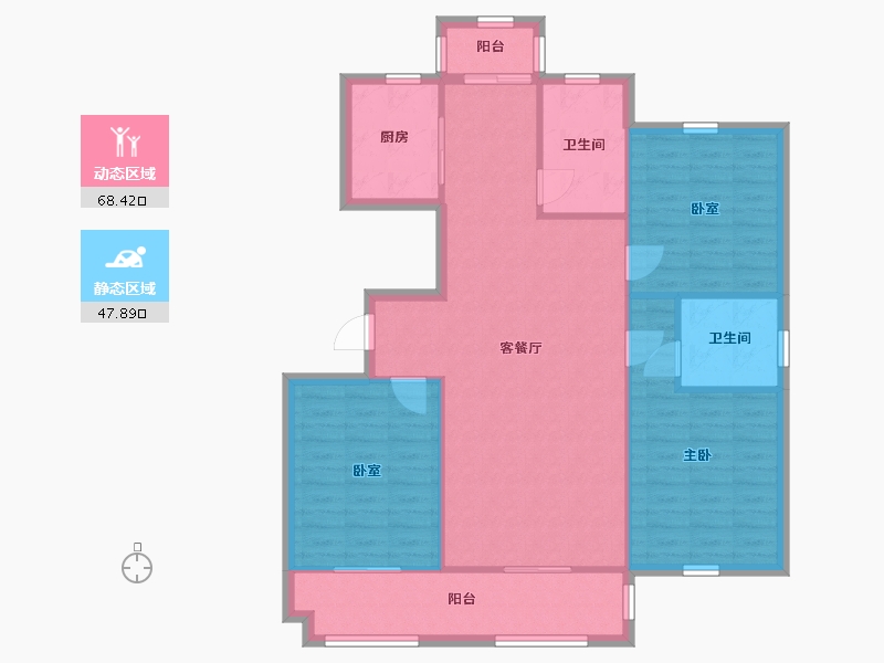 江苏省-南通市-红星嘉苑-109.00-户型库-动静分区