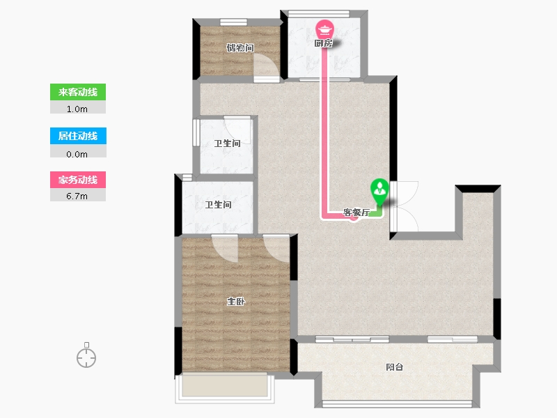 江苏省-苏州市-张家港翡翠公馆-99.00-户型库-动静线