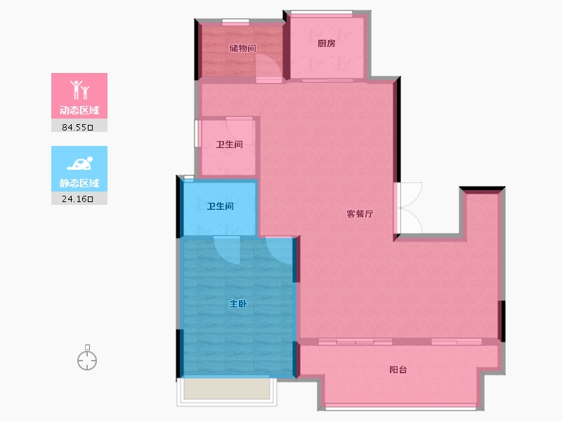 江苏省-苏州市-张家港翡翠公馆-99.00-户型库-动静分区