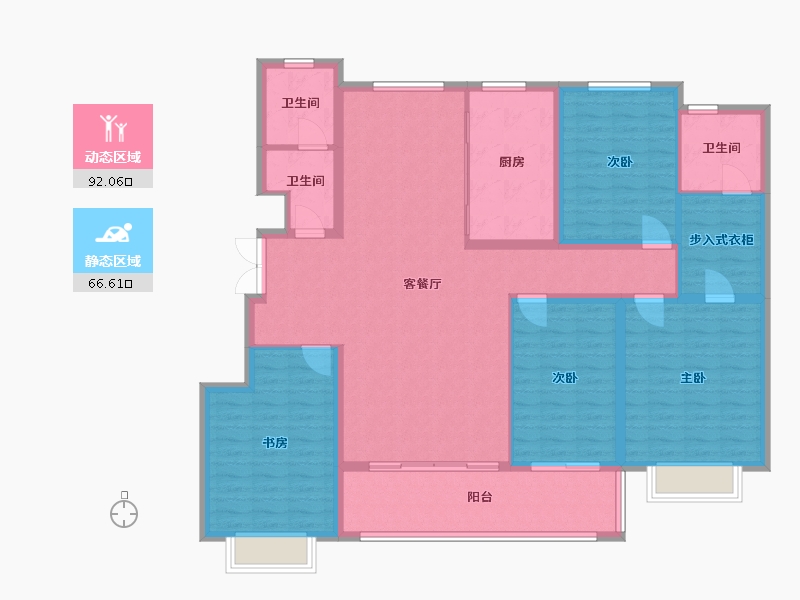 山东省-临沂市-史丹利四季长安-144.00-户型库-动静分区