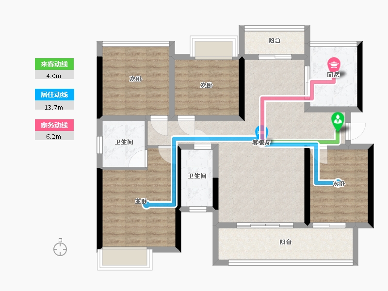 广西壮族自治区-梧州市-彰泰滨江学府-120.00-户型库-动静线