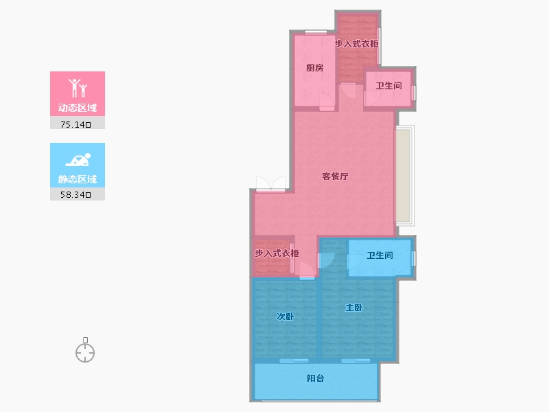 江苏省-盐城市-吾悦华府-121.00-户型库-动静分区