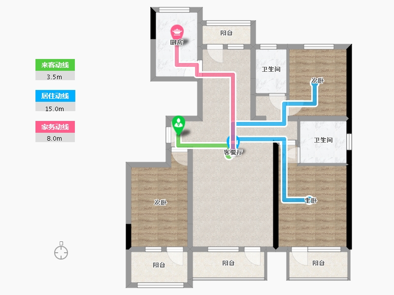 河北省-承德市-御景新城-130.00-户型库-动静线