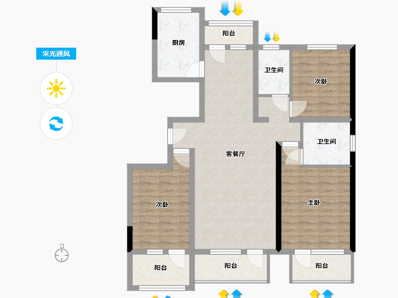 河北省-承德市-御景新城-130.00-户型库-采光通风