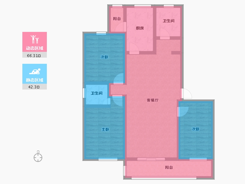 甘肃省-白银市-祥和福地-110.10-户型库-动静分区