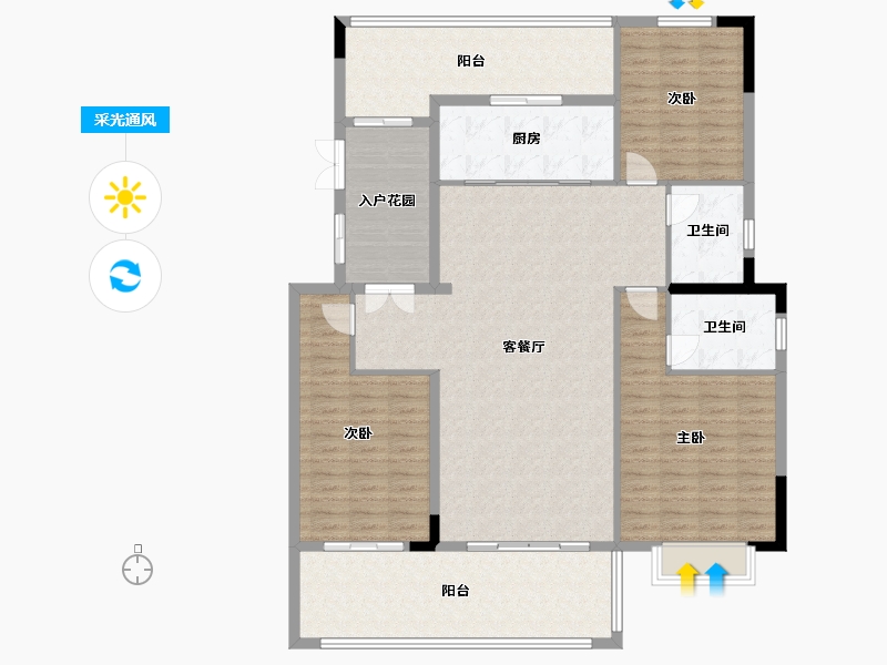 河南省-周口市-新城一品-155.00-户型库-采光通风