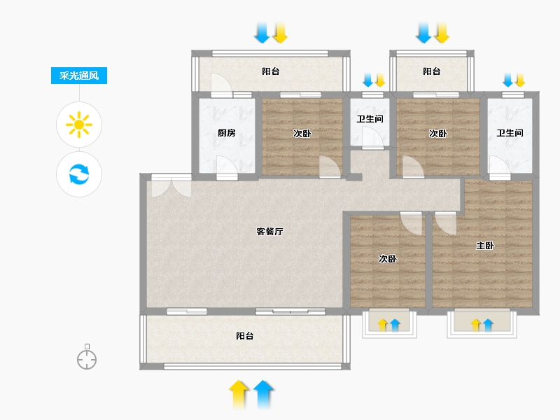 四川省-成都市-雅安-137.00-户型库-采光通风