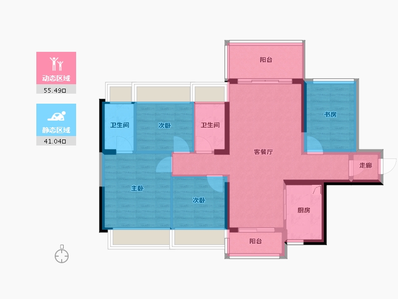 广东省-江门市-博富名苑-95.00-户型库-动静分区