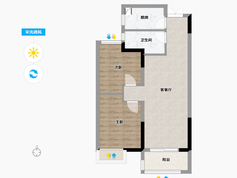 湖北省-武汉市-中建福地星城-63.17-户型库-采光通风