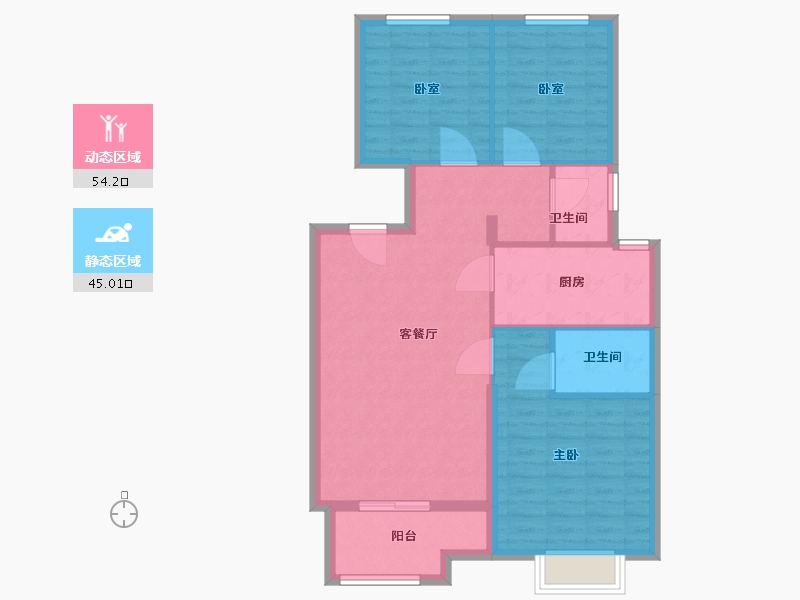 河北省-沧州市-沧州荣盛花语城-90.00-户型库-动静分区