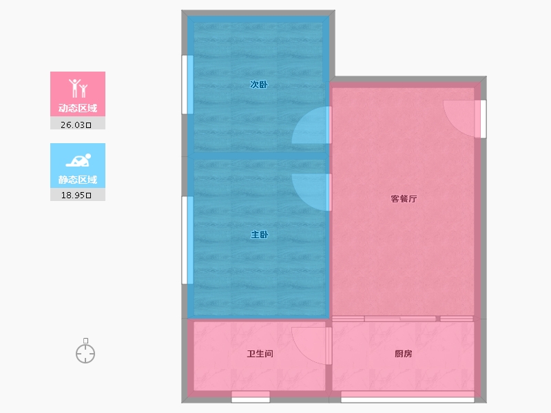 贵州省-贵阳市-世纪园-46.00-户型库-动静分区