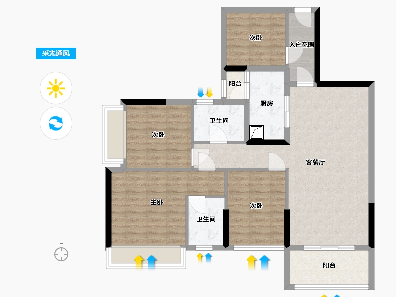 广西壮族自治区-百色市-世邦·新城名郡-109.00-户型库-采光通风