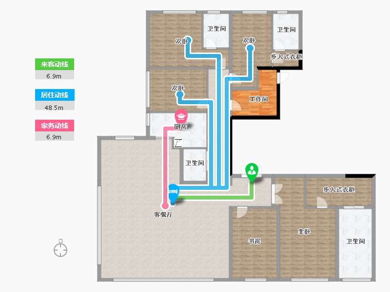 陕西省-西安市-万达天鼎-3.00-户型库-动静线