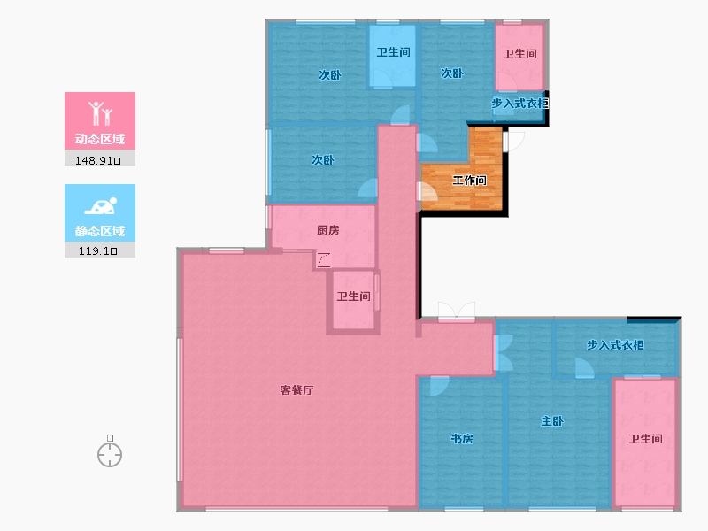 陕西省-西安市-万达天鼎-3.00-户型库-动静分区