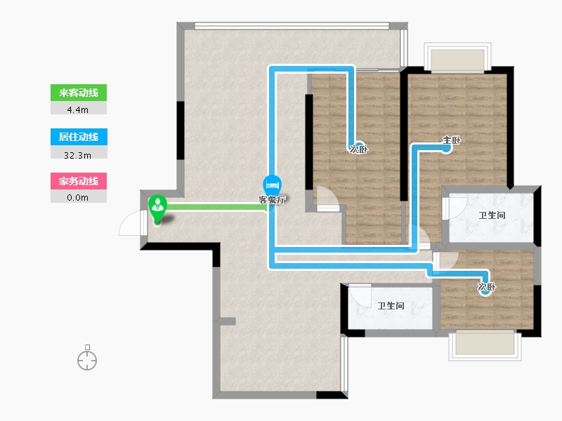 贵州省-黔西南布依族苗族自治州-桔园华府-120.00-户型库-动静线