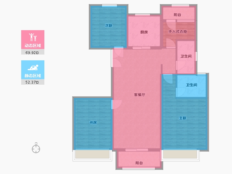 江苏省-徐州市-贾汪南湖雅园-109.82-户型库-动静分区