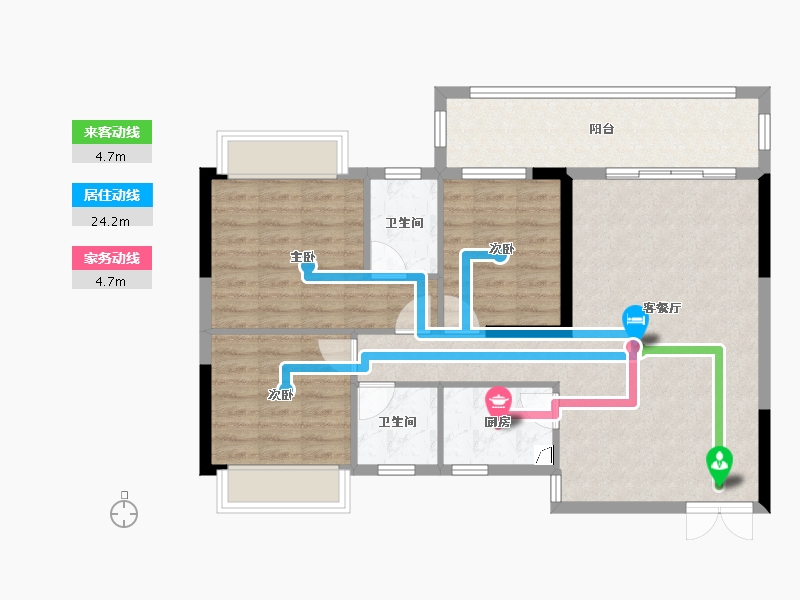 湖南省-衡阳市-盛世名都-91.00-户型库-动静线