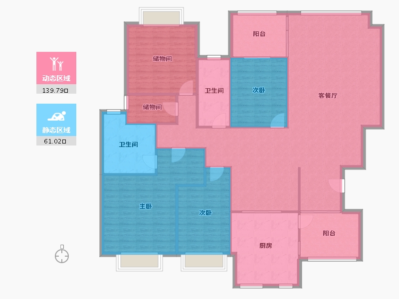 广东省-惠州市-丽江花园-180.00-户型库-动静分区